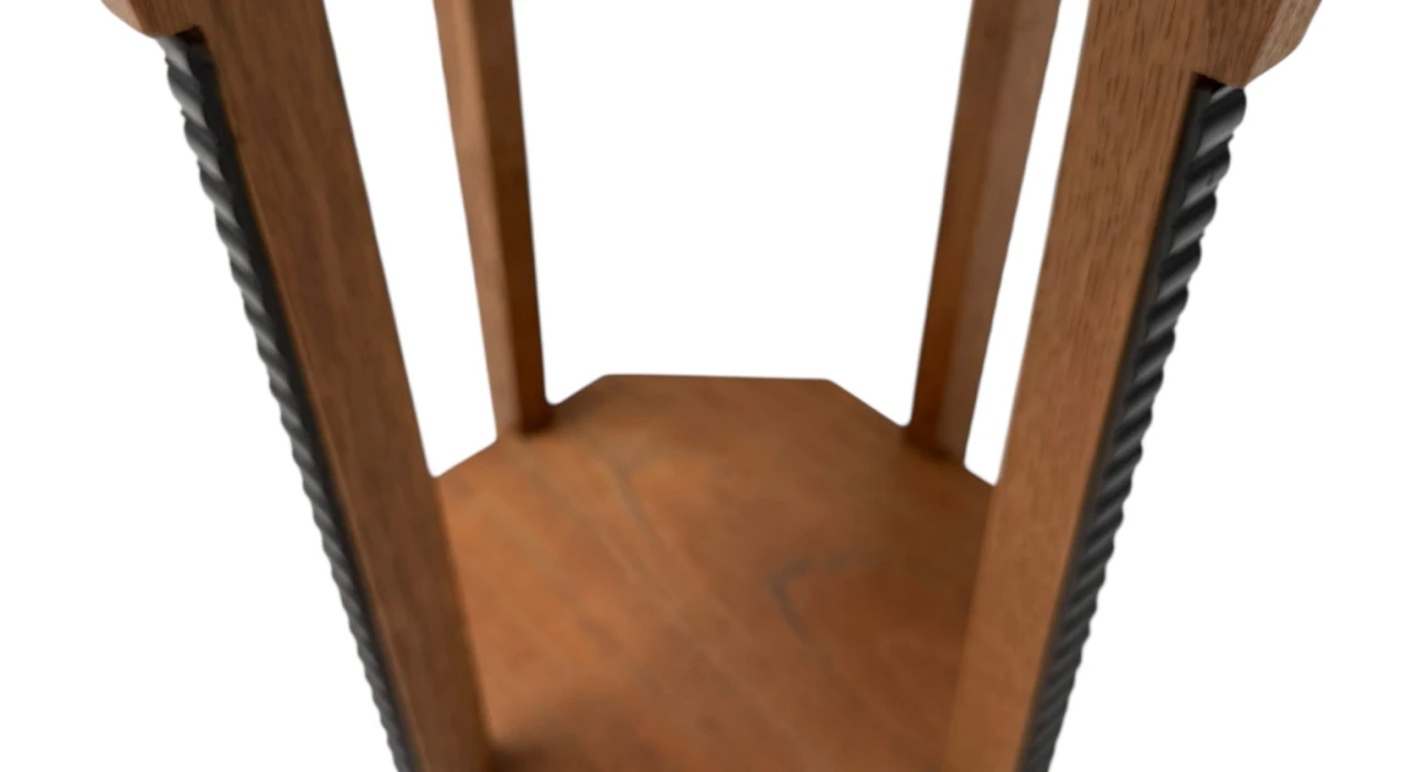 Art Deco Amsterdamse School Octagonal Pedestal Table, 1920s